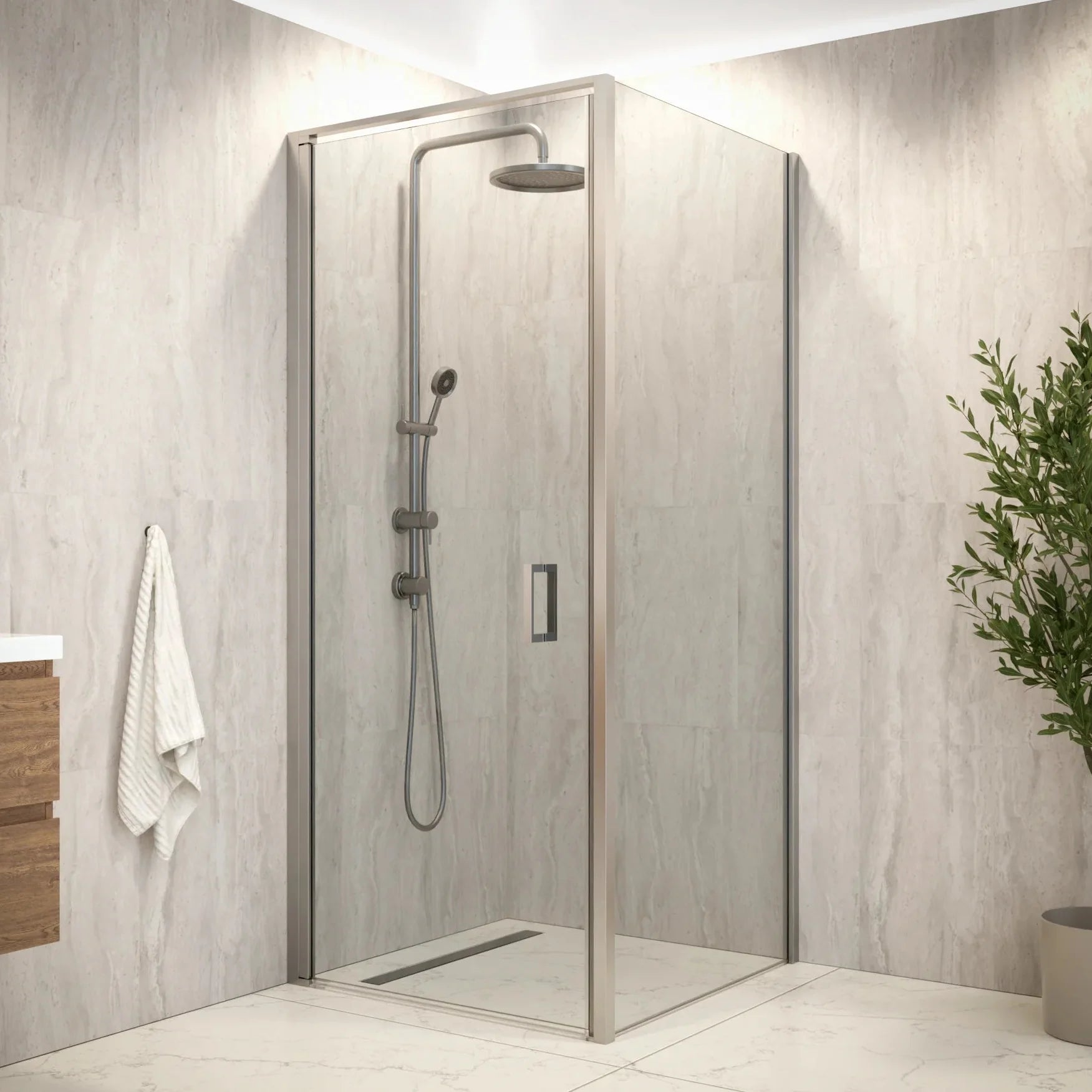 Douchecabine Vela - 90 x 200 - Chroom