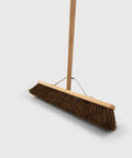 Traditional Wooden Platform Broom With Handle - Medium Stiff - Bassine / 140cm 60cm 7cm 1.5kg
