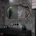 Badkamerspiegel - 120x60cm Ovaal - Zwart Frame - PRE-ORDER