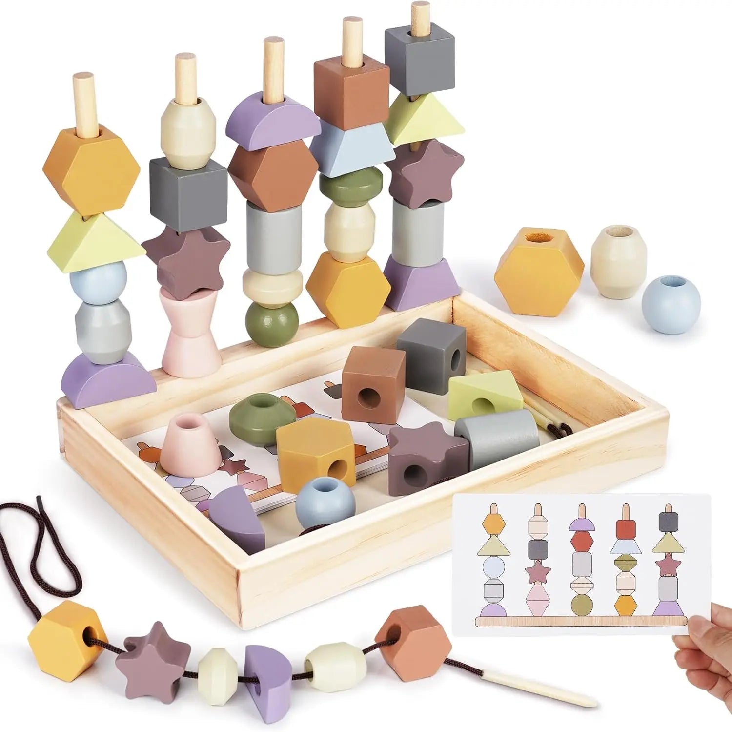 Educational Stacking & Threading Toys for Toddlers