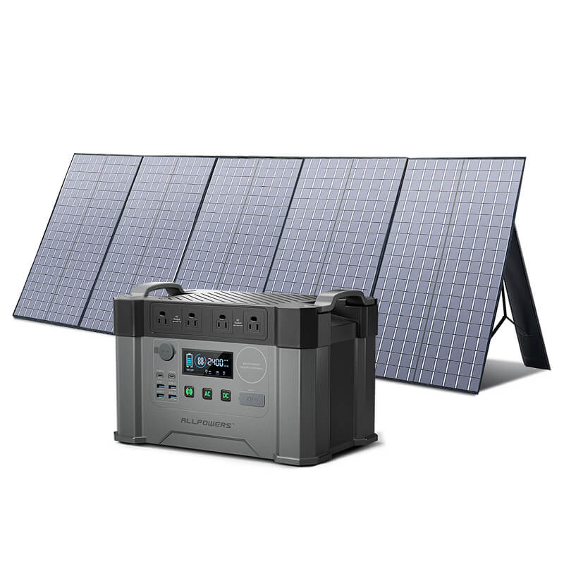 ALLPOWERS S2000 Pro Portable Power Station 2400W 1451Wh - S2000 Pro+SP037 400W Solar Panel