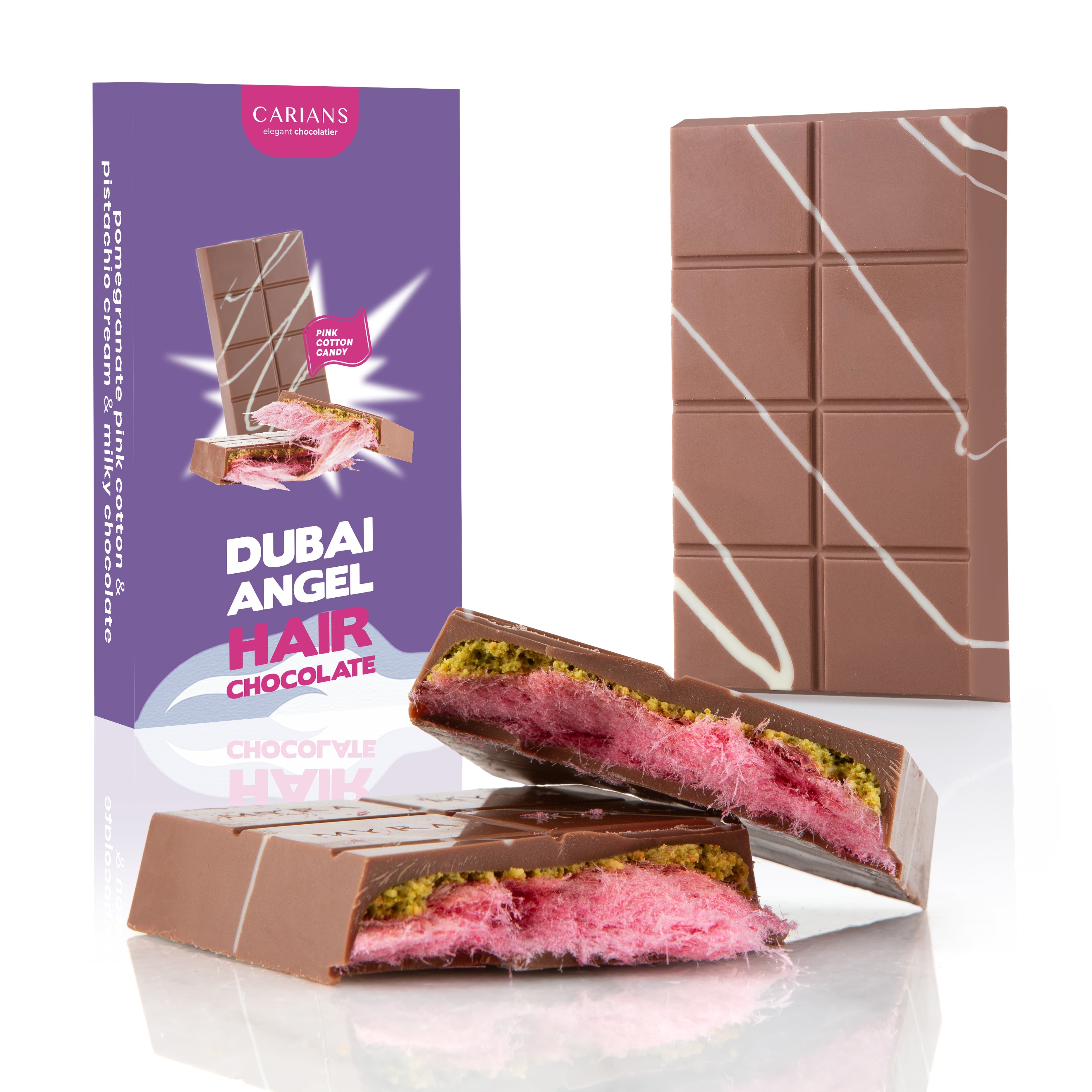 Viral Angel Hair Dubai Chocolate Bar - Pink Cotton Candy - Quantity of 10 (Save 10%)