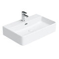 HOROW F10A-6042 Waschbecken 60 cm mit Hahnloch & Überlauf - White