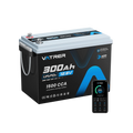 Vatrer 12V 300Ah Bluetooth Deep Cycle Lithium Battery 200A BMS - 4 PACK