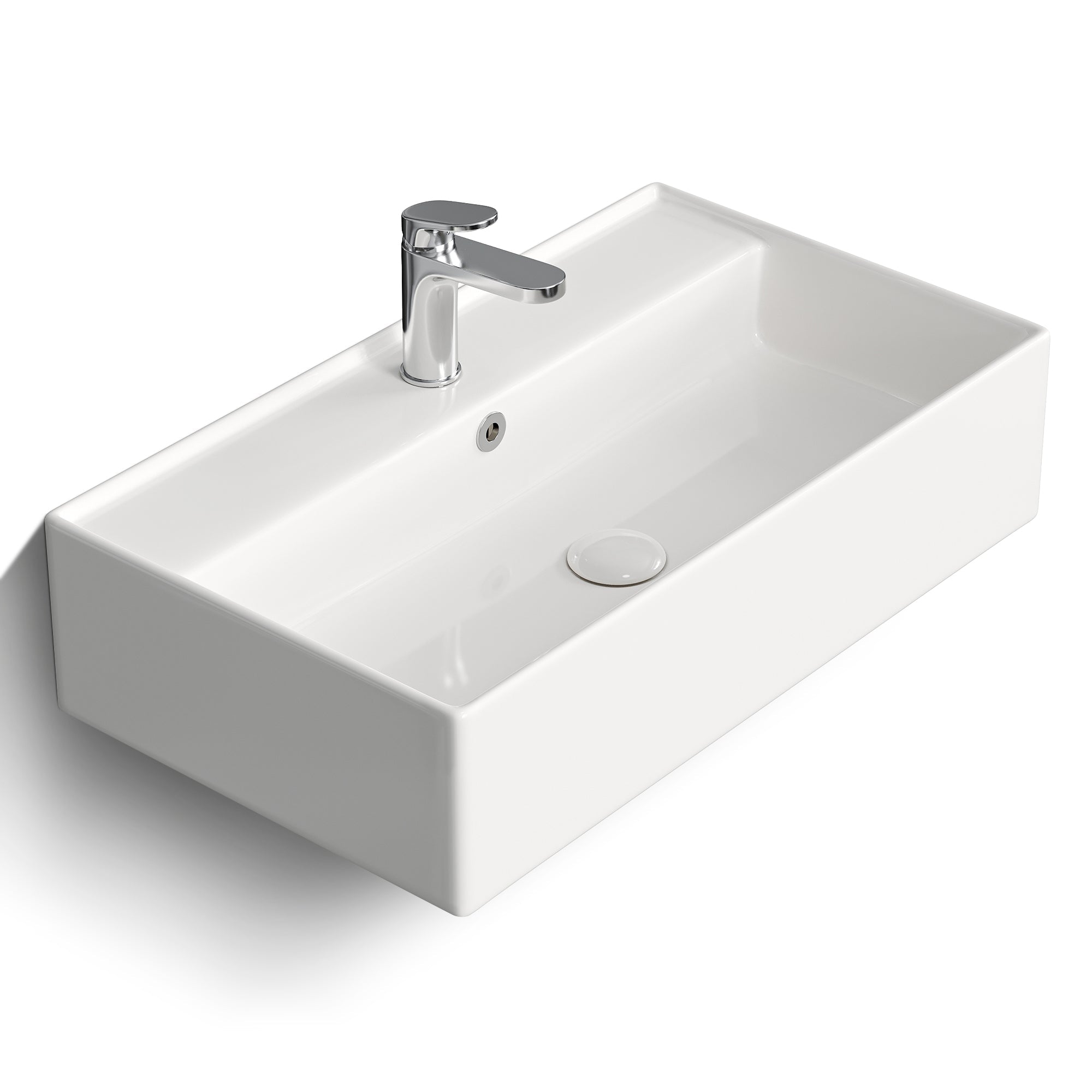 HOROW F08R-S5531W Rechteckiges Waschbecken - 55x31cm