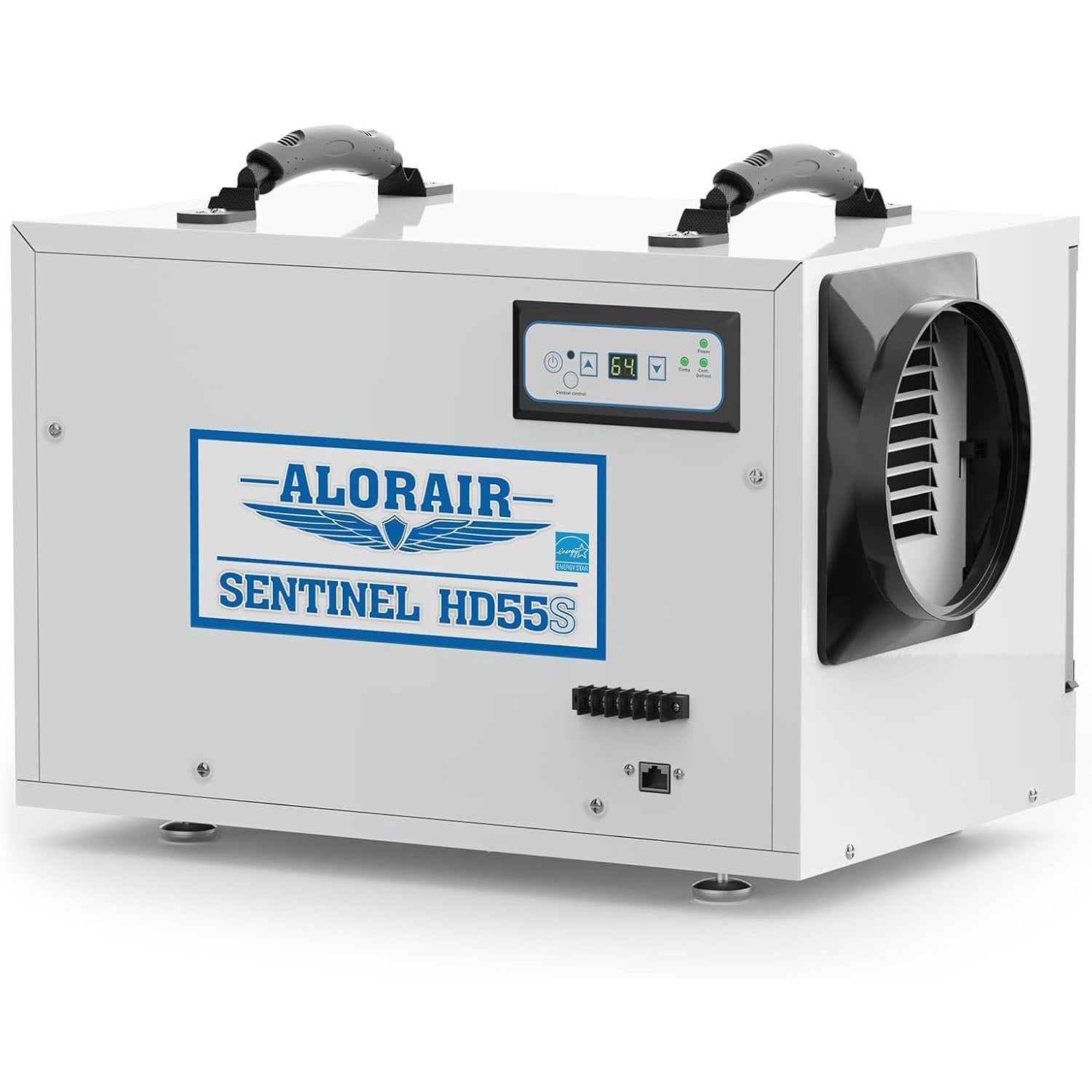 ALORAIR Basement/Crawl Space Dehumidifiers Removal 120 PPD (Saturation), 55 Pint Commercial Dehumidifier | Sentinel HD55S (White)