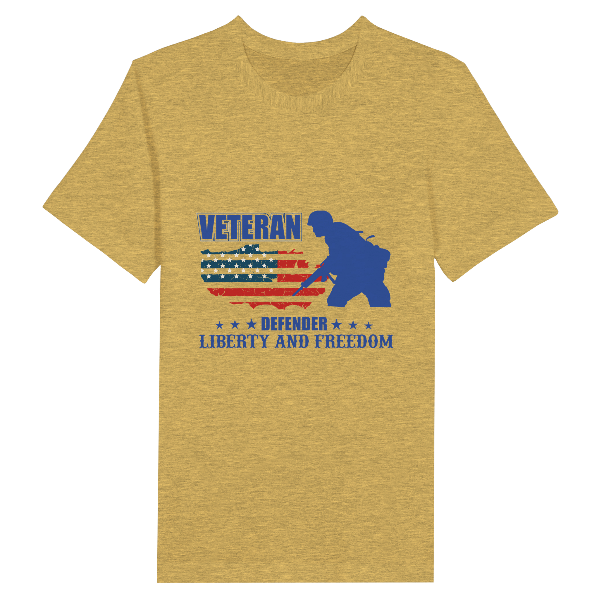 Guardians of Liberty-Veteran Defender Tee - Heather Yellow Gold / M