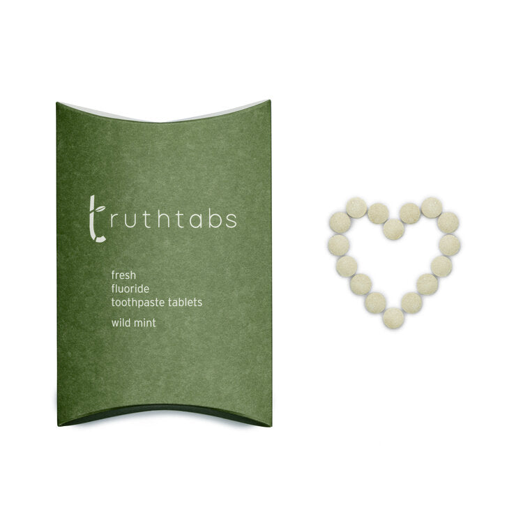CASE OF 10 - Truthtabs - Award Winning Wild Mint Toothpaste Tablets. Three Month Supply