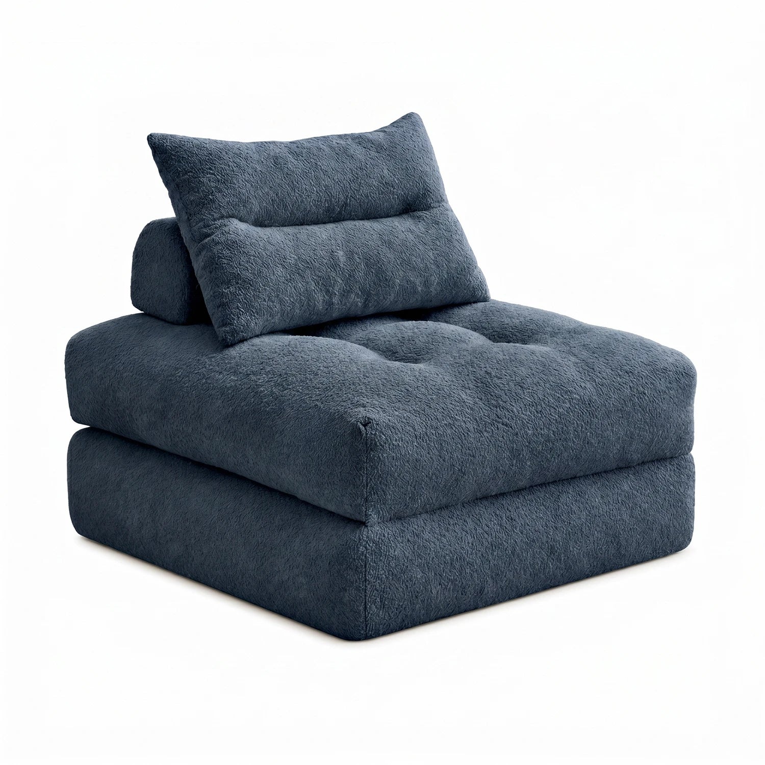 Oversized Sofa Bed - Blue / Teddy Velvet