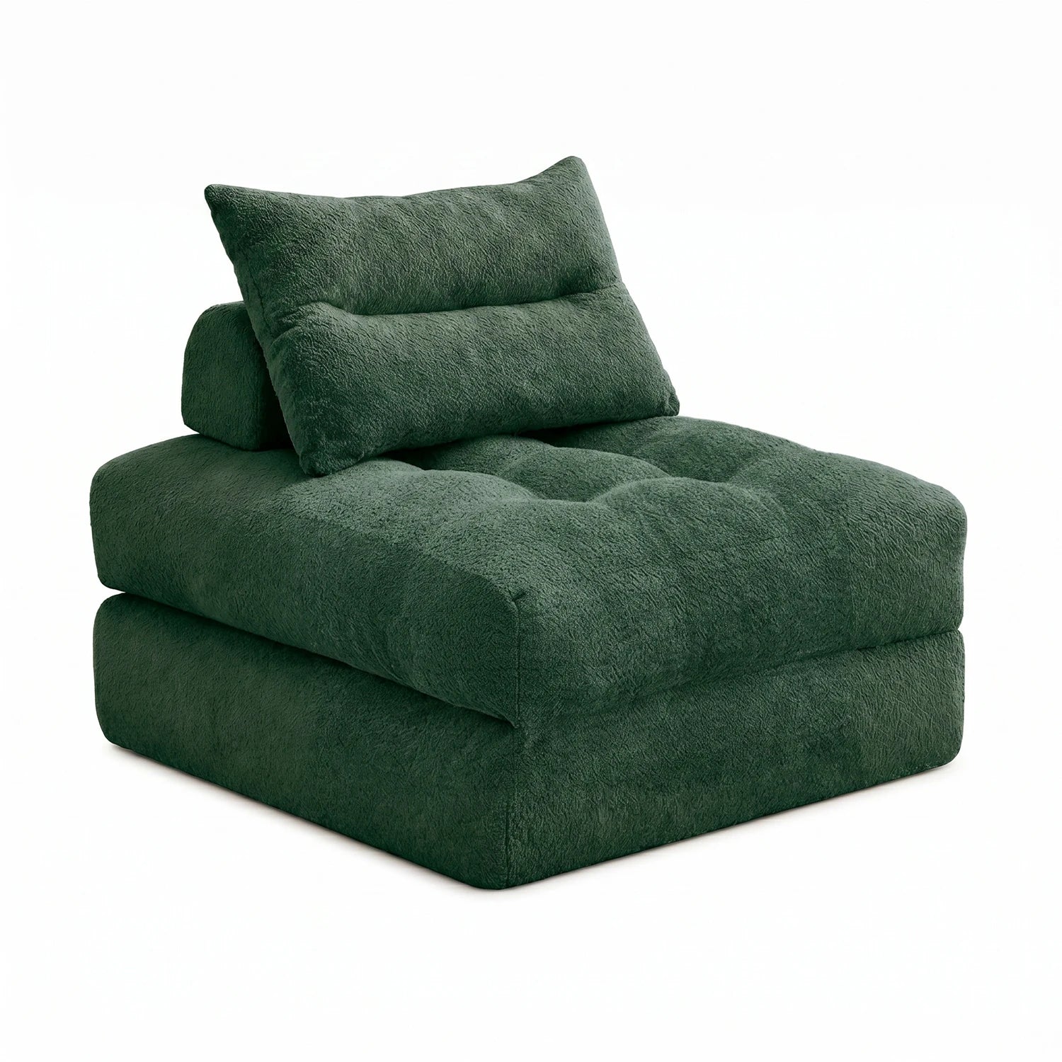 Oversized Sofa Bed - Green / Teddy Velvet