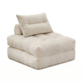 Oversized Sofa Bed - Beige / Teddy Velvet