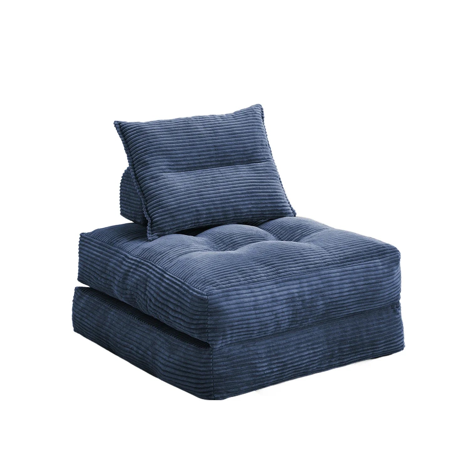 Compact Sofa Bed - Blue / Corduroy