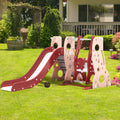4-in-1 Toddler Climber and Swing with Basketball Hoop Kids Swing and Slide Set (Copy)