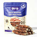 PAWUP Duck Wrapped Cod Dog Treats, Rawhide Free Dog Chews Long Lasting, Omega-3 Rich Dog Treats for Small Medium Large Dogs, 10.6oz