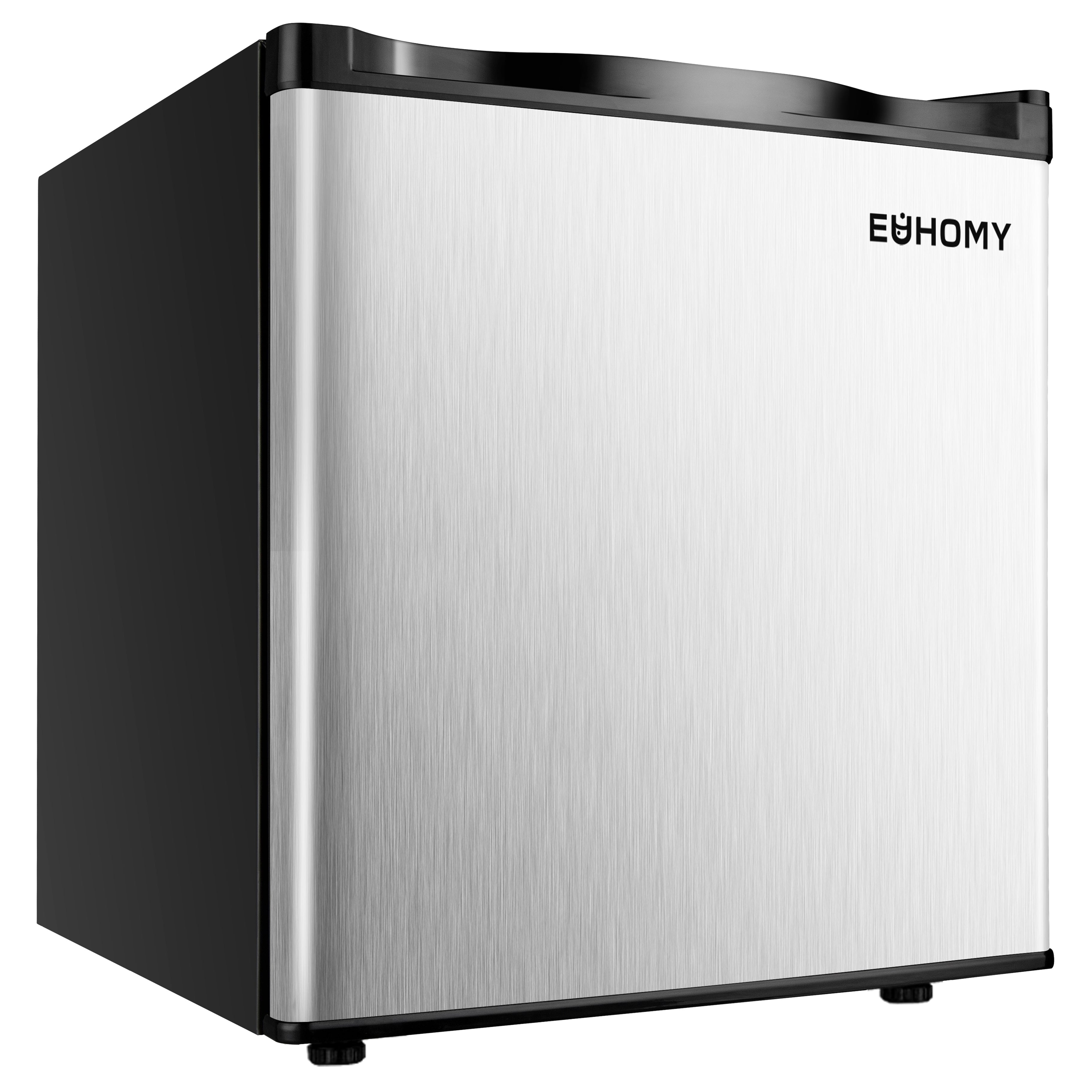 EUHOMY 1.1 Cubic Feet Mini Freezer, Countertop, Single Door Compact Upright Freezer with Reversible Door, Removable Shelves, Small - 1.1cuft / Silver