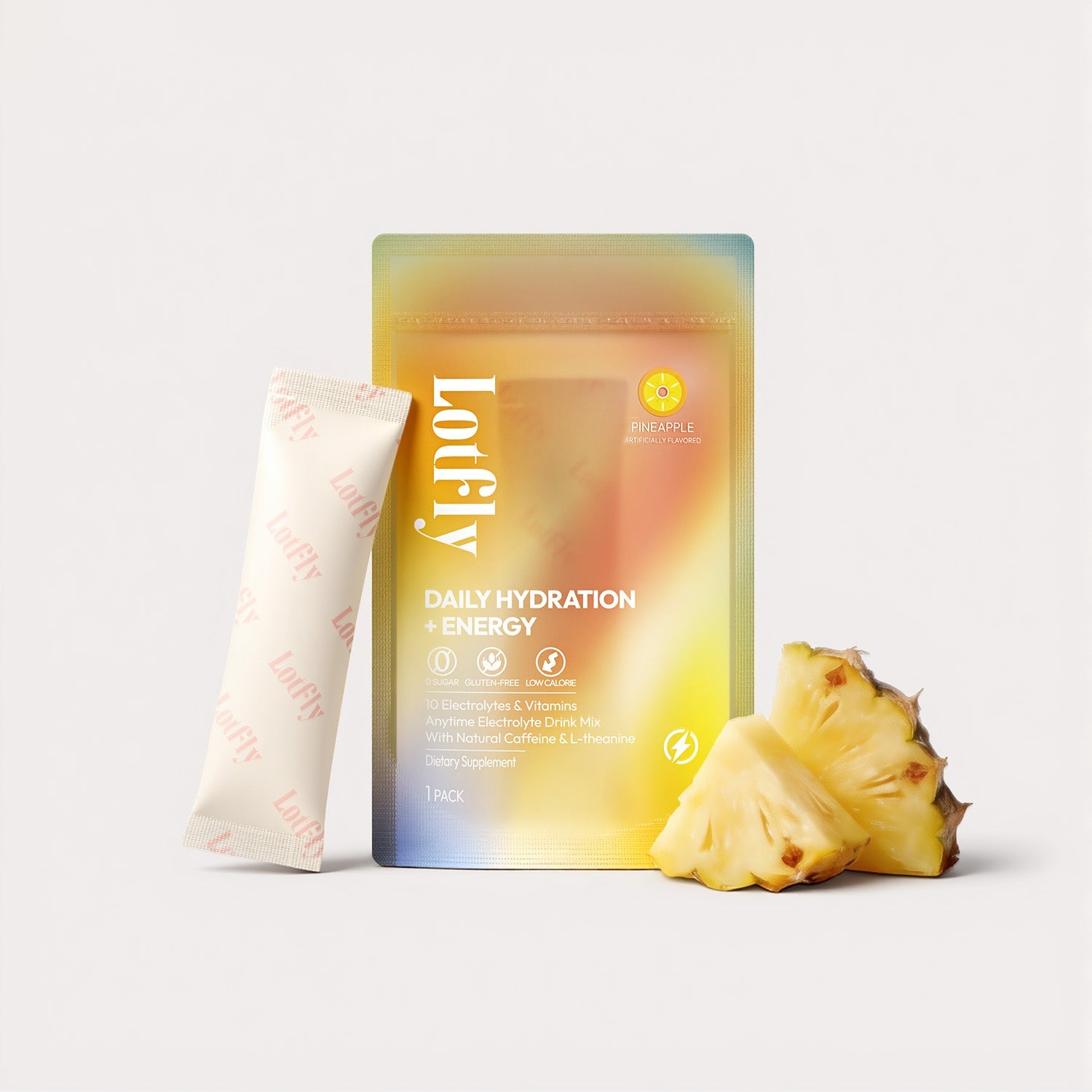 LOTFLY RAPID HYDRATION+ENERGY – 9 Electrolyte Blend Powder - Pineapple