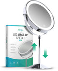 Make-Up Spiegel - Hoogte verstelbaar - Chrome - 1-10x Vergroting