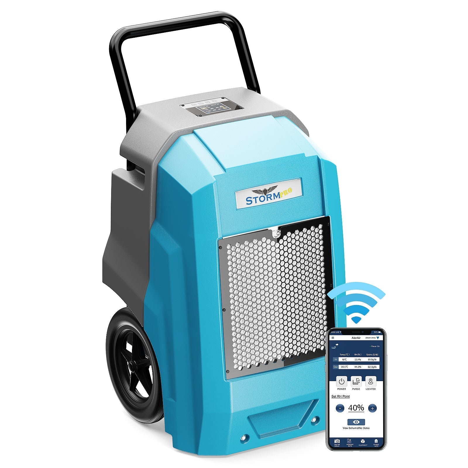 ALORAIR® Wholesale Package of Storm Pro 85 Pints Commercial Dehumidifiers - Blue