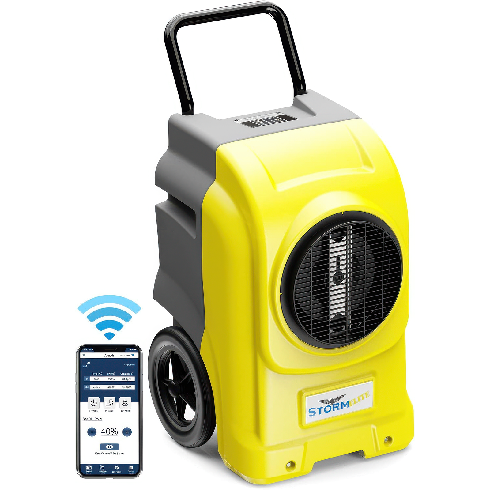 AlorAir®  Wholesale Package of Storm Elite Smart WiFi 125 Pint Commercial Dehumidifier - Yellow