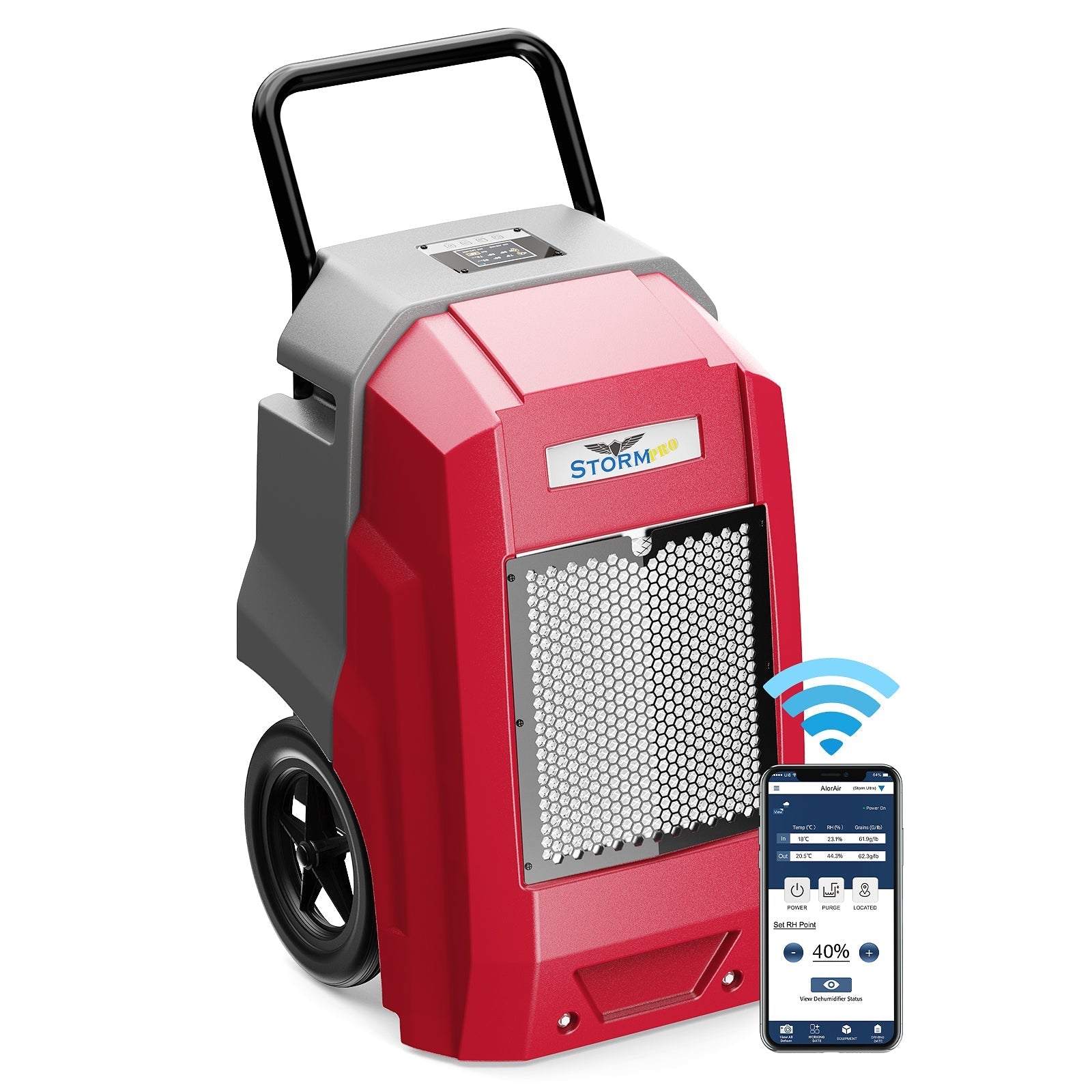 ALORAIR® Wholesale Package of Storm Pro 85 Pints Commercial Dehumidifiers - Red