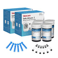 Sinocare Safe AQ proⅠBlood Glucose Meter Glucometer Kit Diabetes Tester Medical Blood Sugar Meter or - No Meter+100pcs×(strips+lancets) / mmol/L