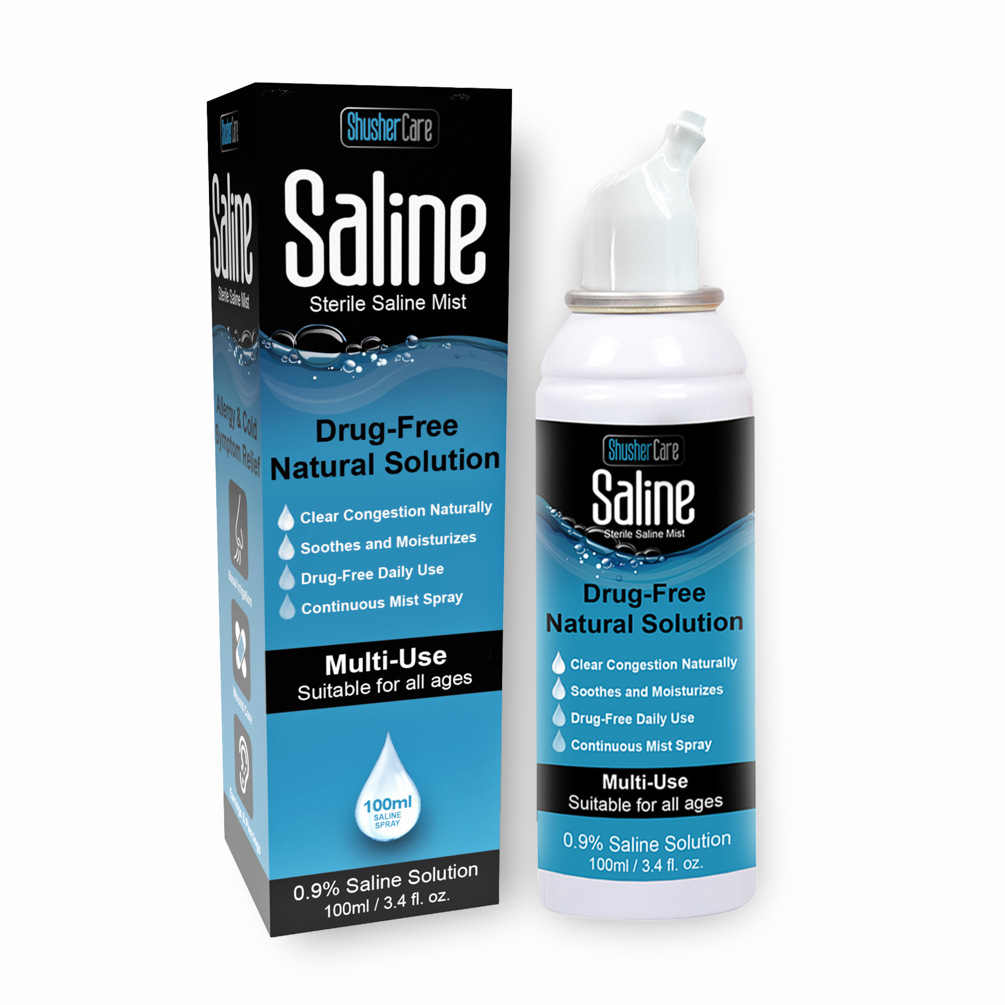 Shusher Care Saline Mist Spray - Single Unit
