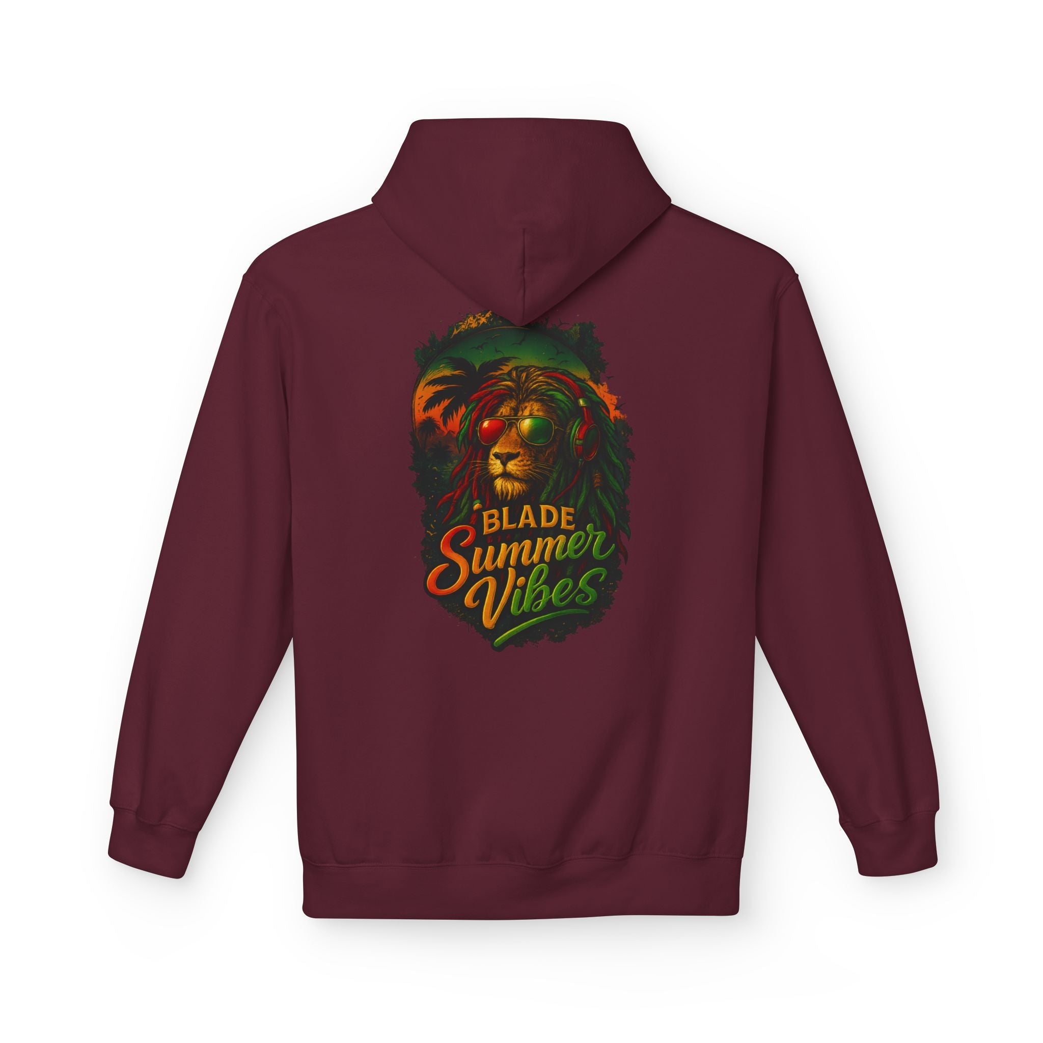 Rasta Lion Hoodie - 4XL / Maroon