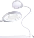 Loeplamp vergrootglas met LED verlichting en tafelklem - Wit