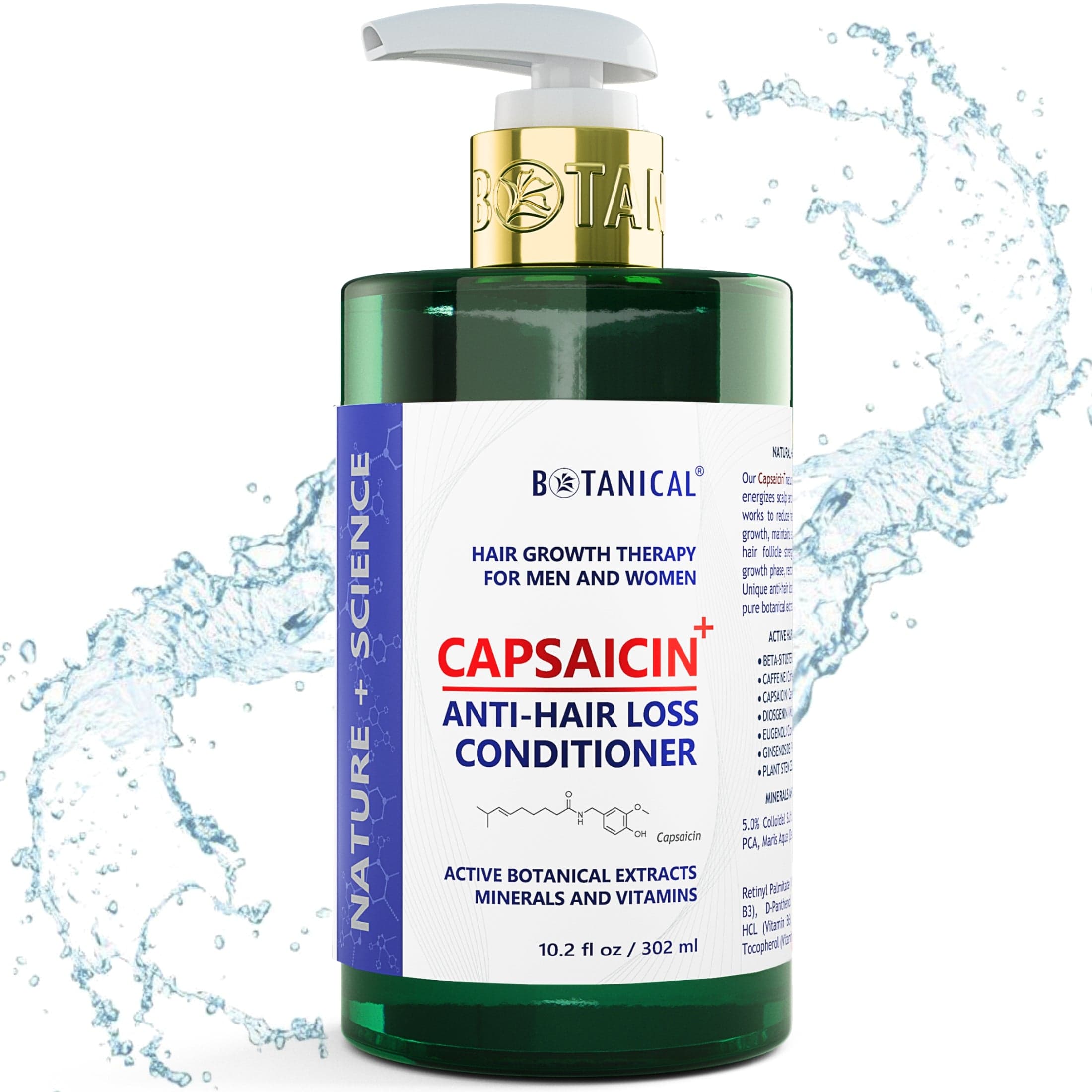 Capsaicin Conditioner for Hair Thinning & Hair Loss | Scalp Stimulating | DHT Inhibiting | All Hair Types | Paraben-Free
