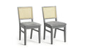 Kalle Pair of Wood Dining Chairs Grey Stylish Comfortable Seating for Dining