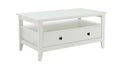 Minato 1 Drawer Coffee Table White Modern and Functional Living Room Furniture