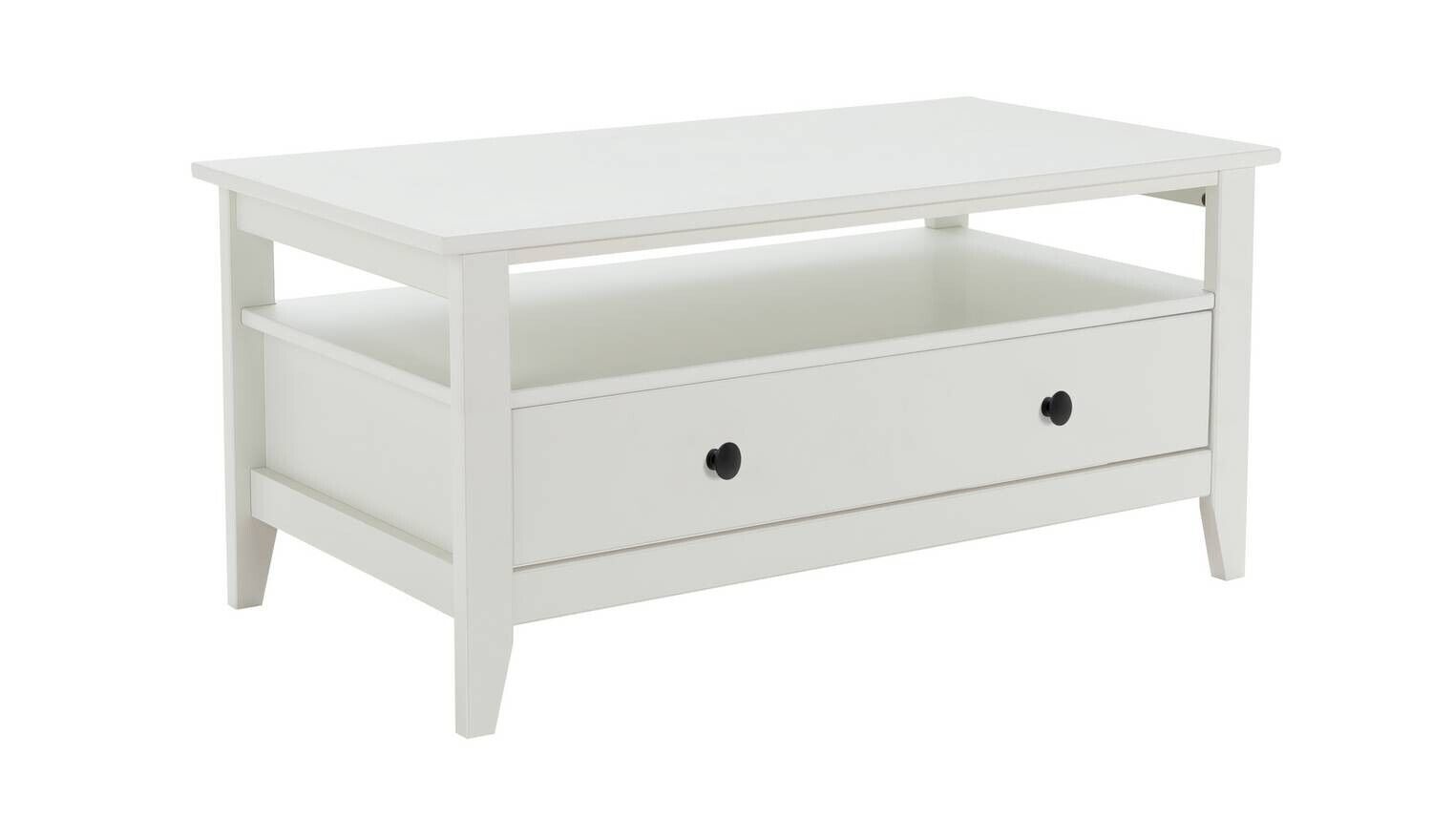 Minato 1 Drawer Coffee Table White Modern and Functional Living Room Furniture