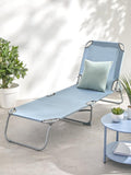 Everyday Hawaii Sunlounger Blue Stylish Comfortable Outdoor Lounge Chair Folding