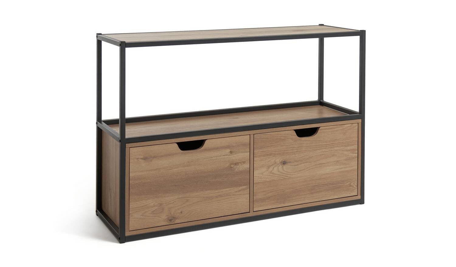Loft Living 2 Drawer TV Unit Media Storage Cabinet Modern Entertainment