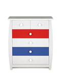 ORLANDO FRESH 4+2 Chest White/Navy/Red Colorful and Functional Storage Solution
