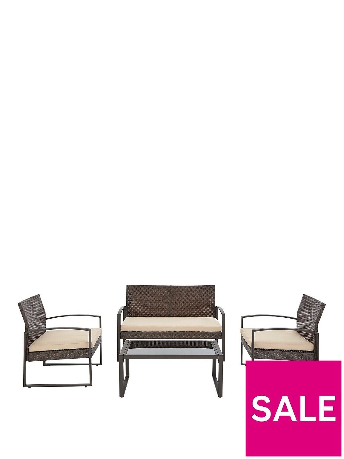 San Remo Sofa Set High Quality Rattan & Sturdy Steel Frame Outdoor Furniture