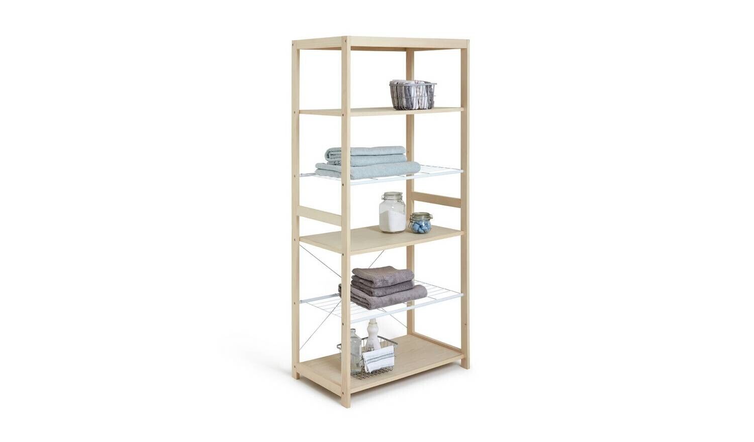 Flicka Open 5 Shelf Wardrobe - Pine