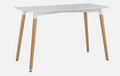 CHARLIE SOLID BEECH 4 SEATER DINING TABLE WHITE Modern Kitchen Furniture