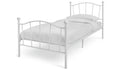 Fleur Single Metal Bed Frame White Bedroom Furniture