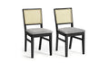 Kalle Pair of Wood Dining Chairs Black Stylish and Comfortable Seating