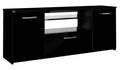 Hayward 2 Door 1 Drawer Sideboard Black Gloss Modern and Functional Storage Unit
