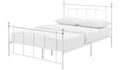 Yani Kingsize Metal Bed Frame White Modern Bedroom Furniture