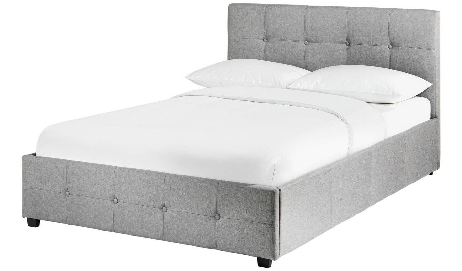 Habitat Eros Kingsize End Opening Ottoman Bed Frame Grey Spacious Storage Bed