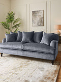 Ginny Fabric 3 Seater Scatter Back Sofa Grey Stylish and Comfortable Living Room