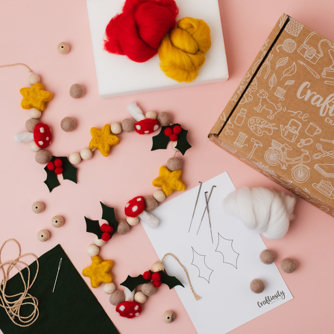 Winter Whimsy Needlefelt Garland (Digital Instructions)