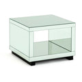 Sylvie Mirrored Coffee Table Modern and Elegant Living Room Accent Furniture
