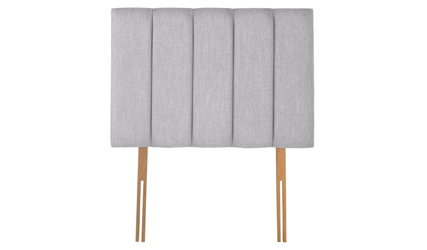 Bircham Single Headboard Light Grey Modern Upholstered Bedroom Decor Accent