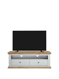 Burford Wide TV Unit Fits Up to 60 Inch TV with Grey and Oak Finish Living Room