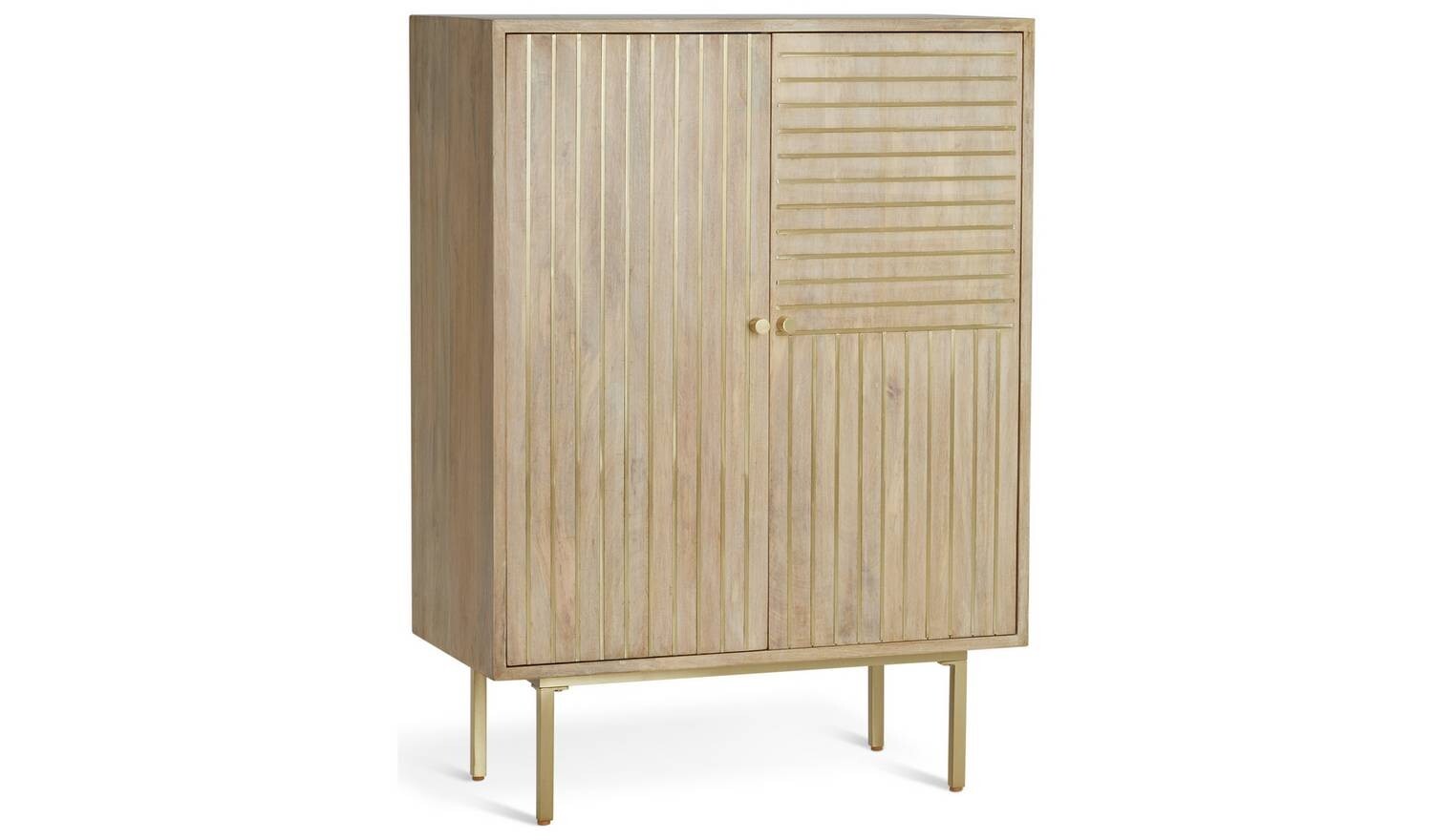 Samara 2 Door Sideboard Natural Storage Cabinet Living Room Furniture