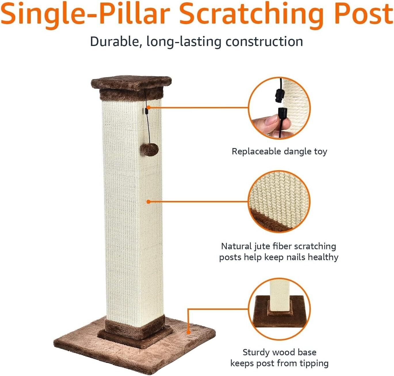 Amazon Basics Large Premium Tall Cat Scratching Post